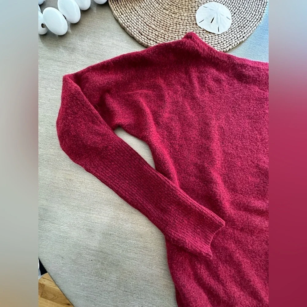 White House Black Market Off-the-Shoulder Red Sweater